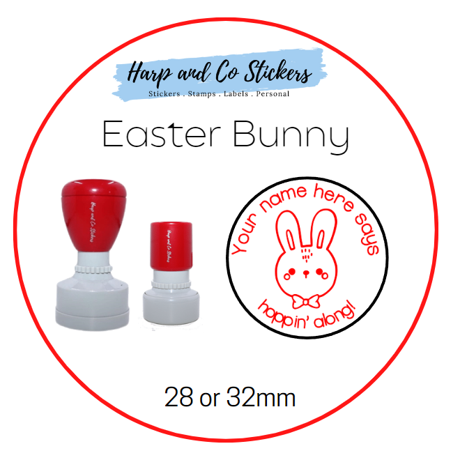 28 or 32mm Personalised Merit Stamp - Easter Bunny