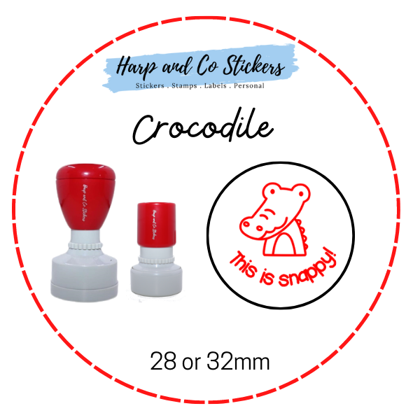 28 or 32mm Round Stamp - Crocodile