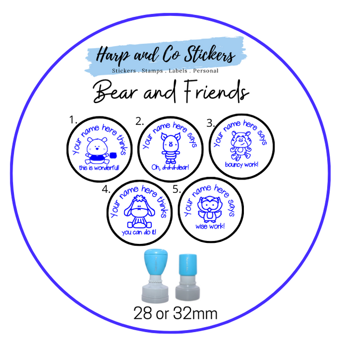 5 Bear and Friends Stamps