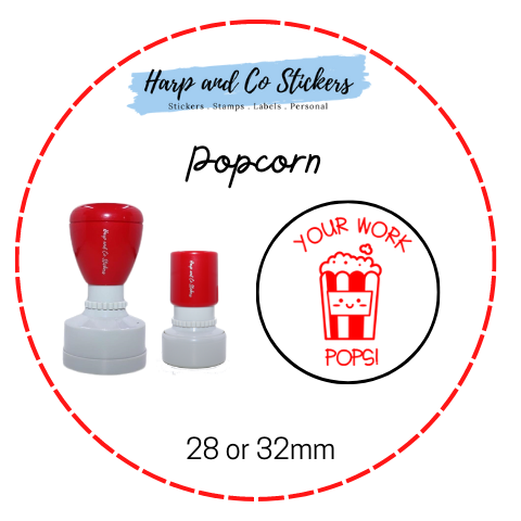 28 or 32mm Round Stamp - Popcorn