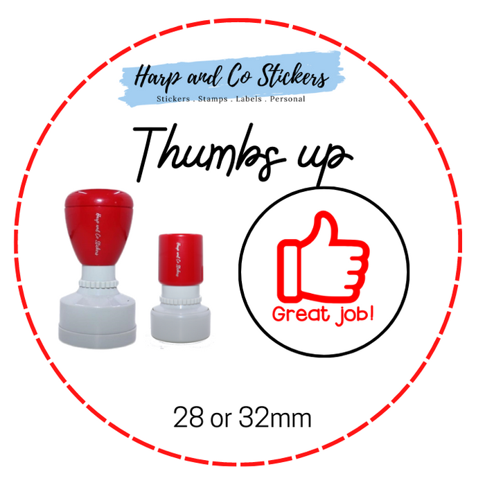28 or 32mm Round Stamp - Thumbs Up