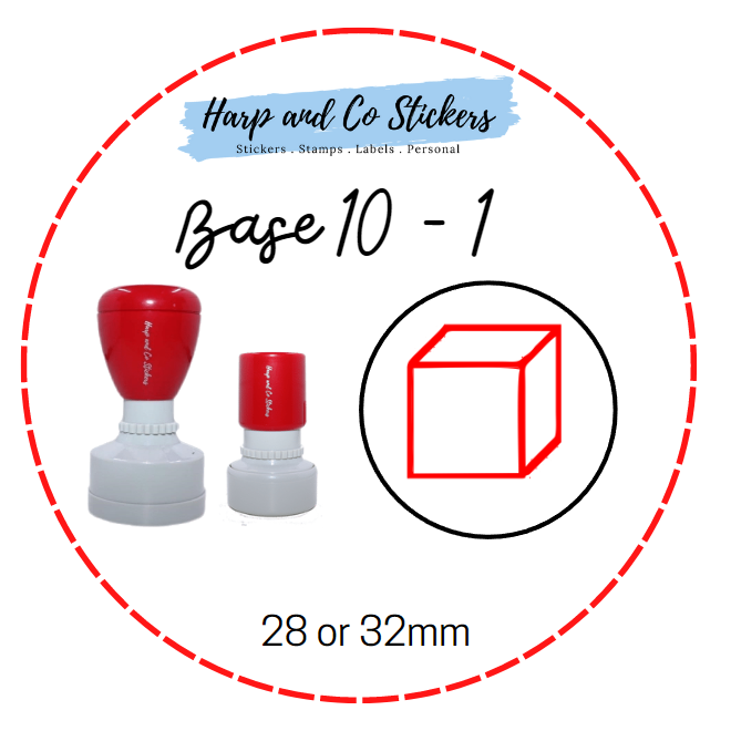28 or 32mm Round Stamp - Base 10 - 1