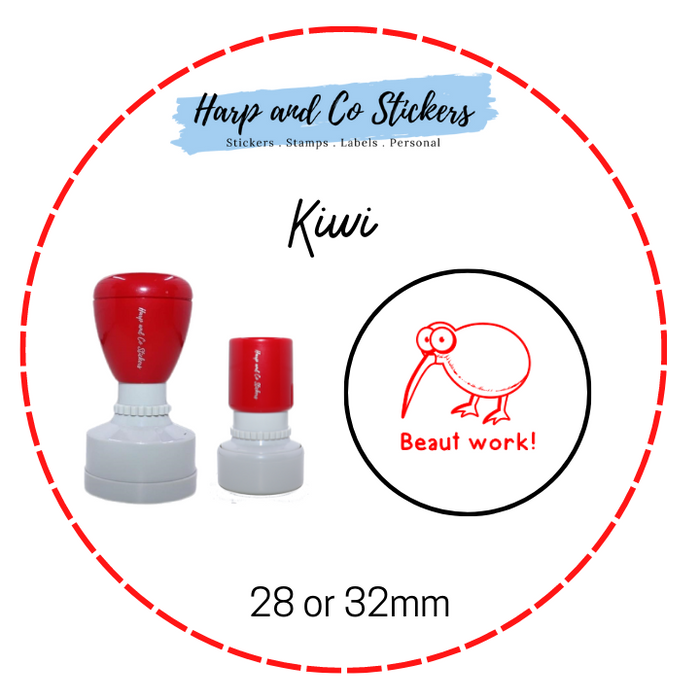 28 or 32mm Round Stamp - Kiwi