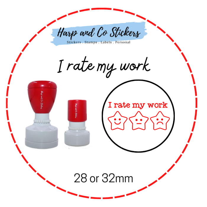 28 or 32mm Round Stamp - I rate my work