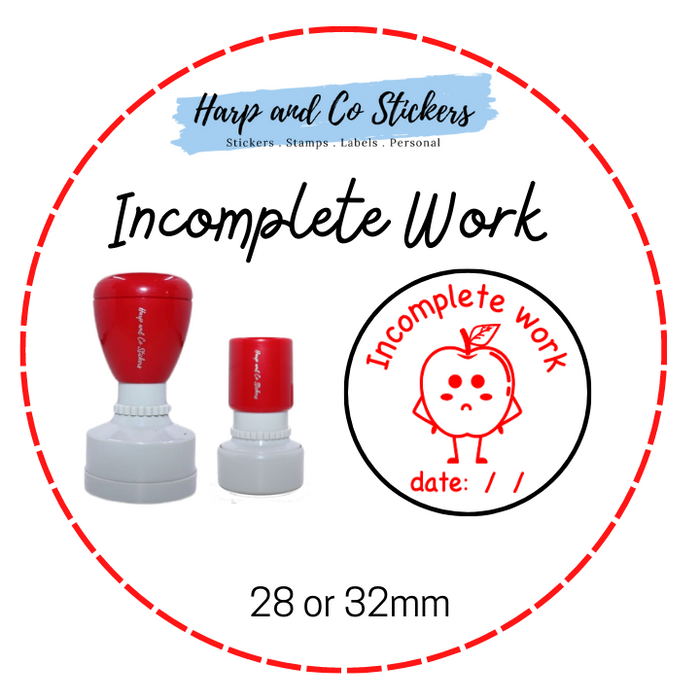 28 or 32mm Round Stamp - Incomplete Work