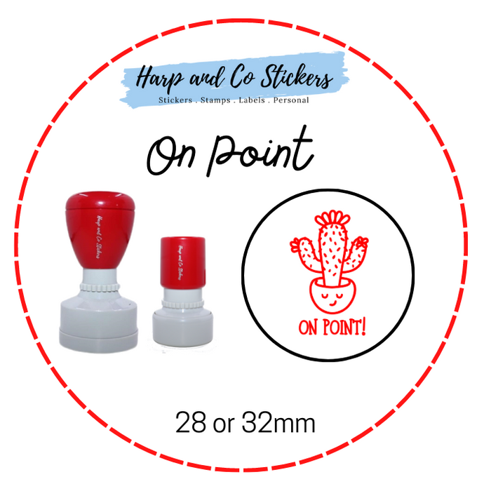 28 or 32mm Round Stamp - On Point
