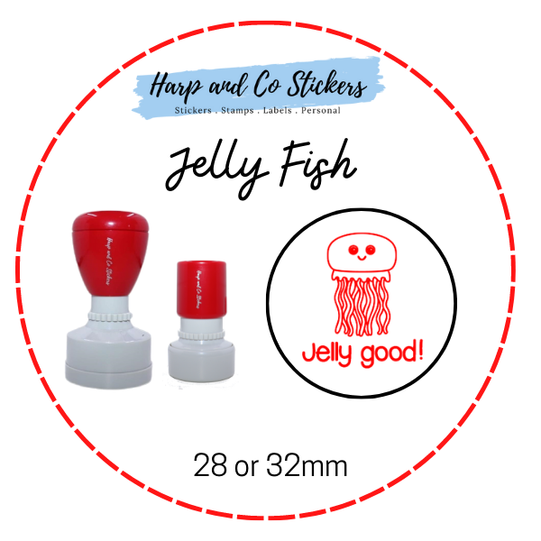 28 or 32mm Round Stamp - Jelly Fish