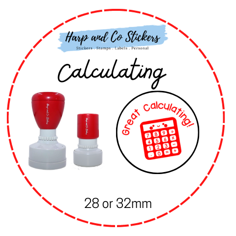 28 or 32mm Round Stamp - Great Calculating