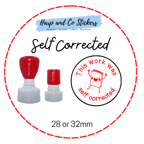 28 or 32mm Round Stamp - Self Corrected