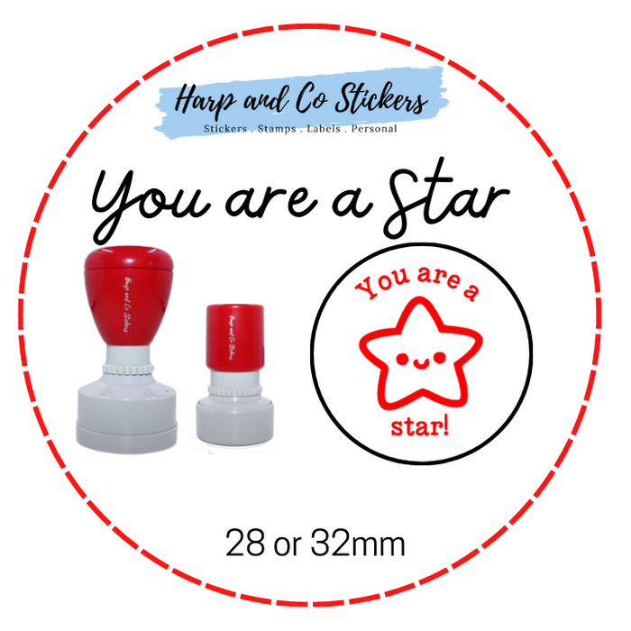 28 or 32mm Round Stamp - You are a Star
