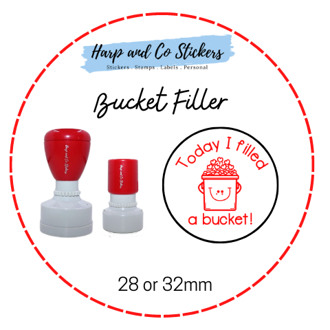 28 or 32mm Round Stamp - Bucket Filler