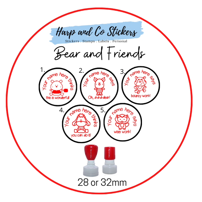 5 Bear and Friends Stamps