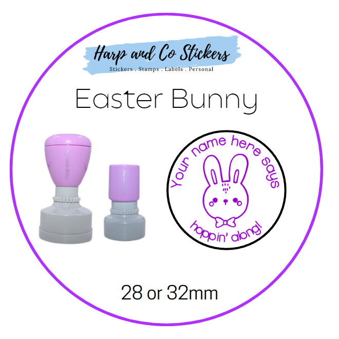 28 or 32mm Personalised Merit Stamp - Easter Bunny