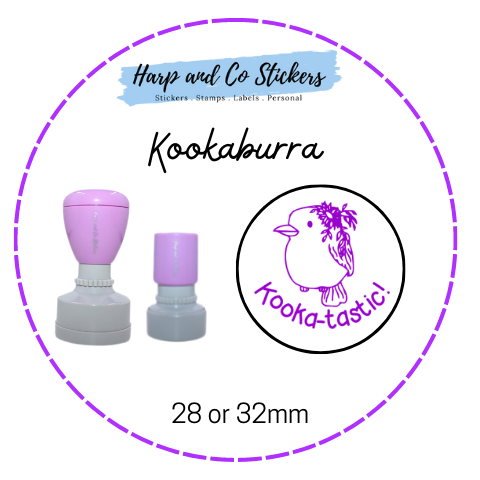 28 or 32mm Round Stamp - Kookaburra