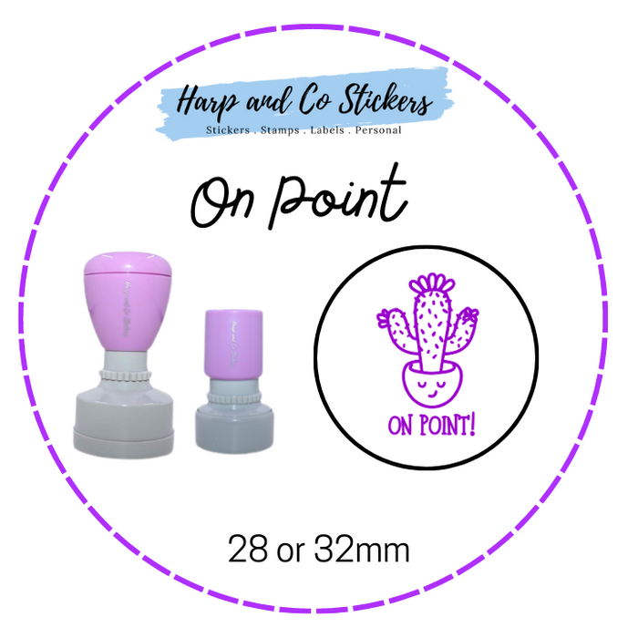 28 or 32mm Round Stamp - On Point