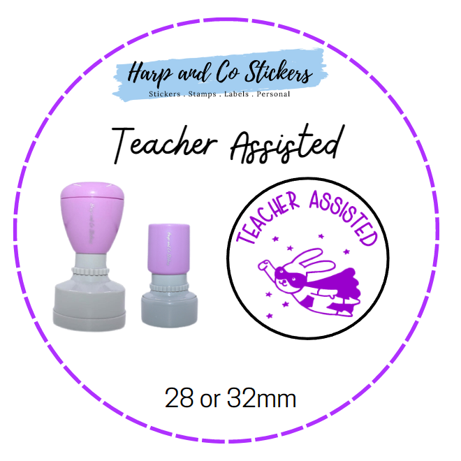28 or 32mm Round Stamp - Teacher Assisted