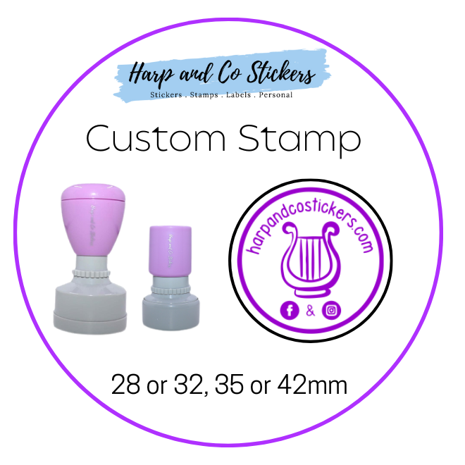 28, 32, 35 or 42mm Custom Stamp