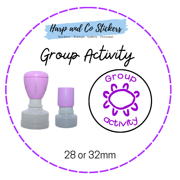 28 or 32mm Round Stamp - Group Activity