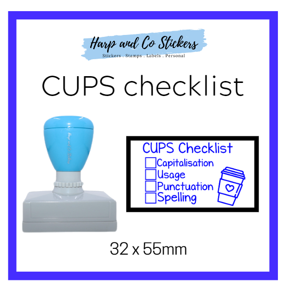 Rectangle 32 x 55mm stamp - Cups Checklist