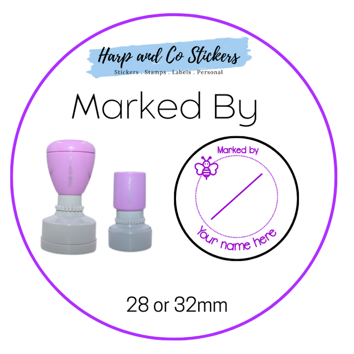 28 or 32mm Personalised Merit Stamp - *Marked By* - Great for the classroom!