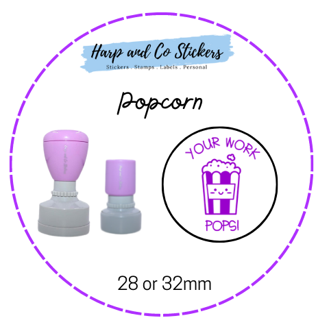 28 or 32mm Round Stamp - Popcorn