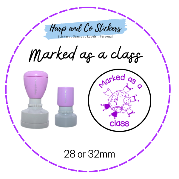 28 or 32mm Round Stamp - Marked as a class
