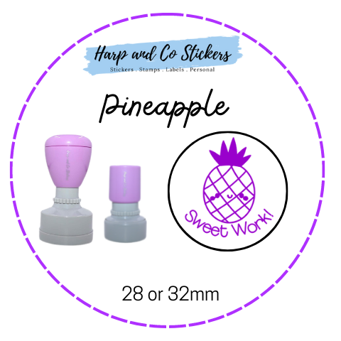 28 or 32mm Round Stamp - Pineapple