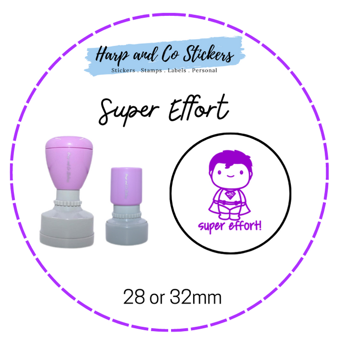 28 or 32mm Round Stamp - Super Effort