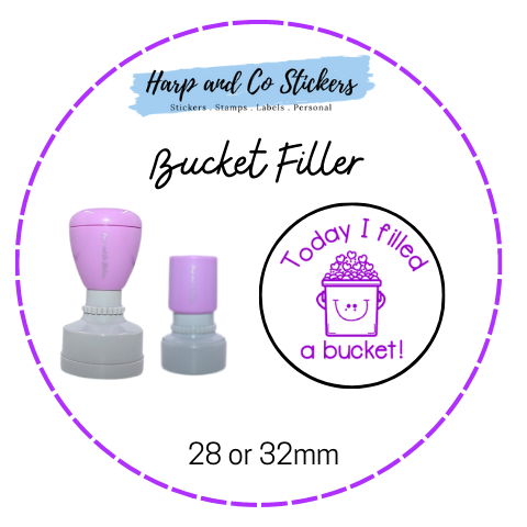 28 or 32mm Round Stamp - Bucket Filler