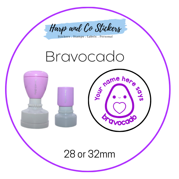 28 or 32mm Personalised Merit Stamp - Bravocado