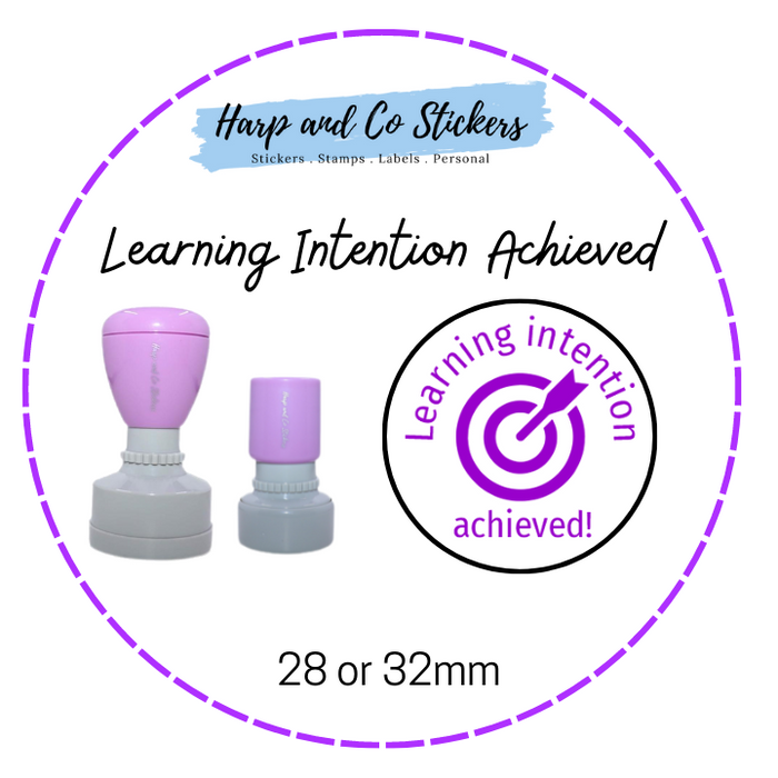 28 or 32mm Round Stamp - Learning Intention Achieved