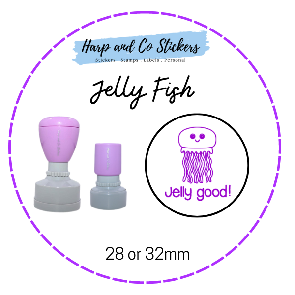 28 or 32mm Round Stamp - Jelly Fish