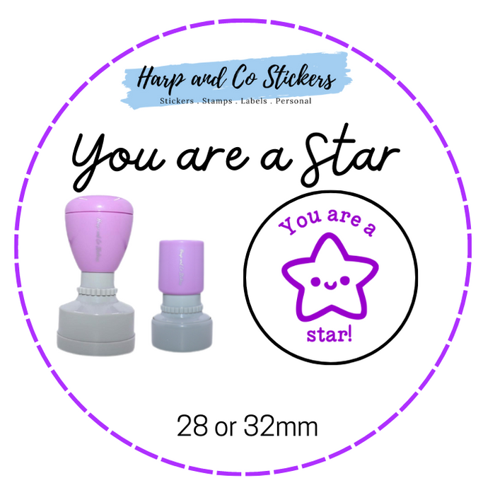28 or 32mm Round Stamp - You are a Star