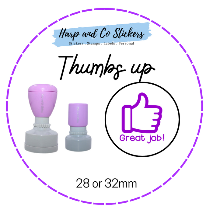 28 or 32mm Round Stamp - Thumbs Up