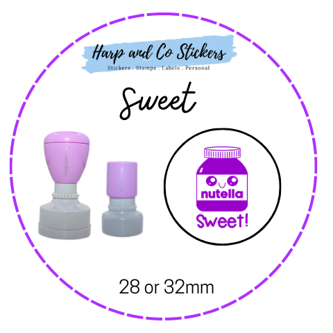 28 or 32mm Round Stamp - Sweet