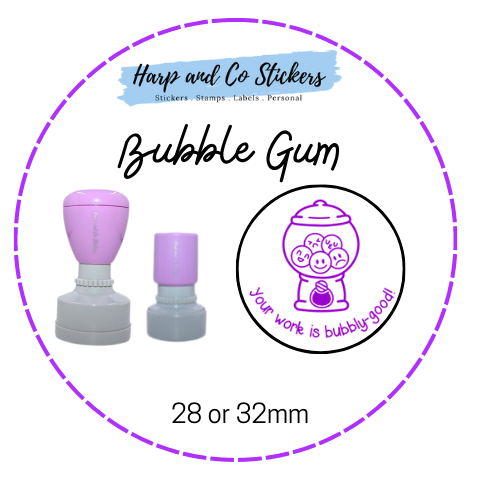 28 or 32mm Round Stamp - Bubble Gum