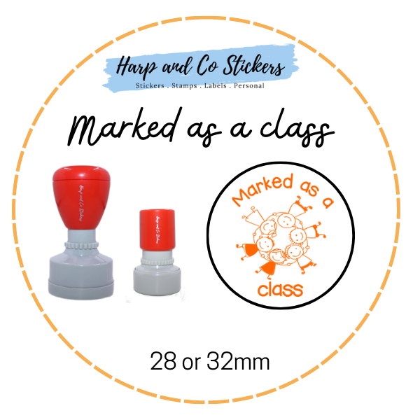 28 or 32mm Round Stamp - Marked as a class
