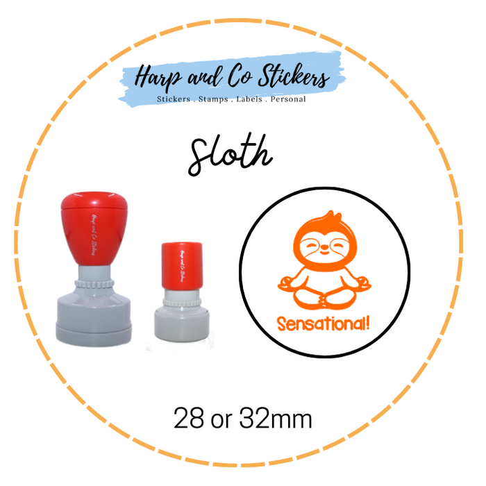 28 or 32mm Round Stamp - Sloth