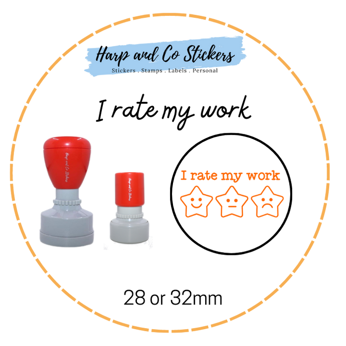 28 or 32mm Round Stamp - I rate my work