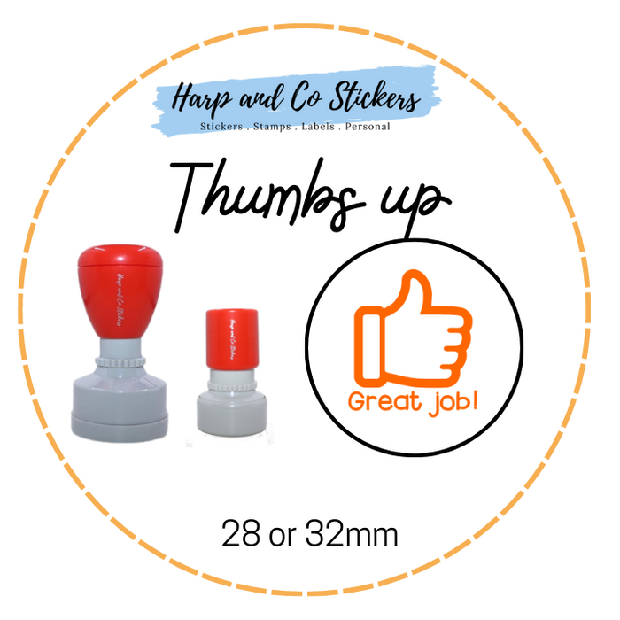 28 or 32mm Round Stamp - Thumbs Up