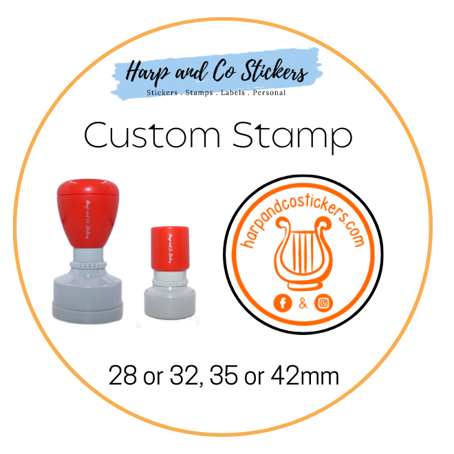 28, 32, 35 or 42mm Custom Stamp