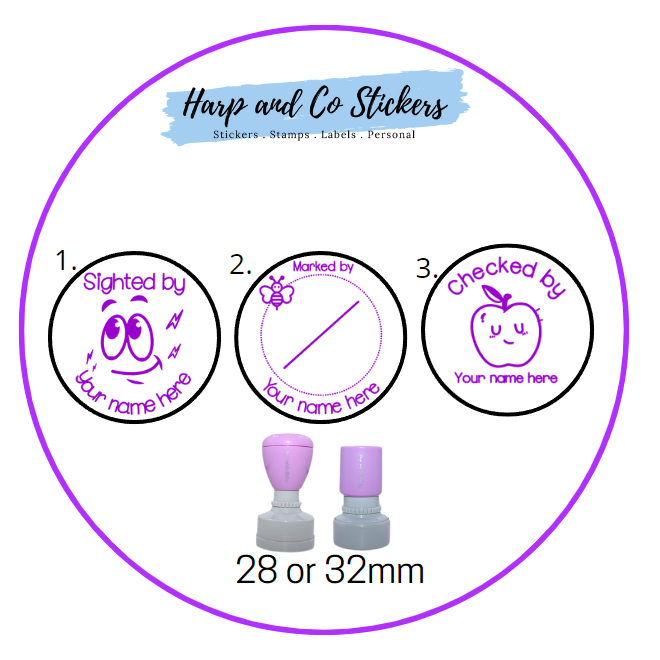 28 or 32mm Personalised Stamp Bundle - 3 Marking stamps