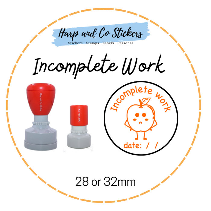 28 or 32mm Round Stamp - Incomplete Work