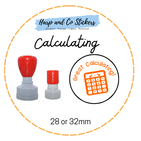 28 or 32mm Round Stamp - Great Calculating
