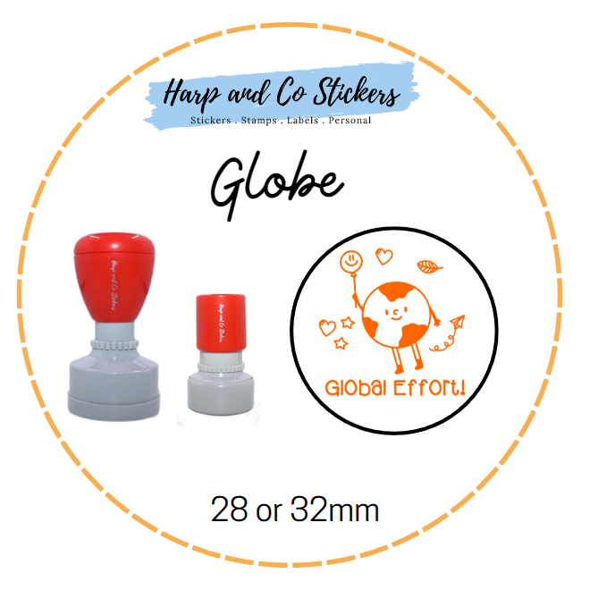 28 or 32mm Round Stamp - Globe Merit