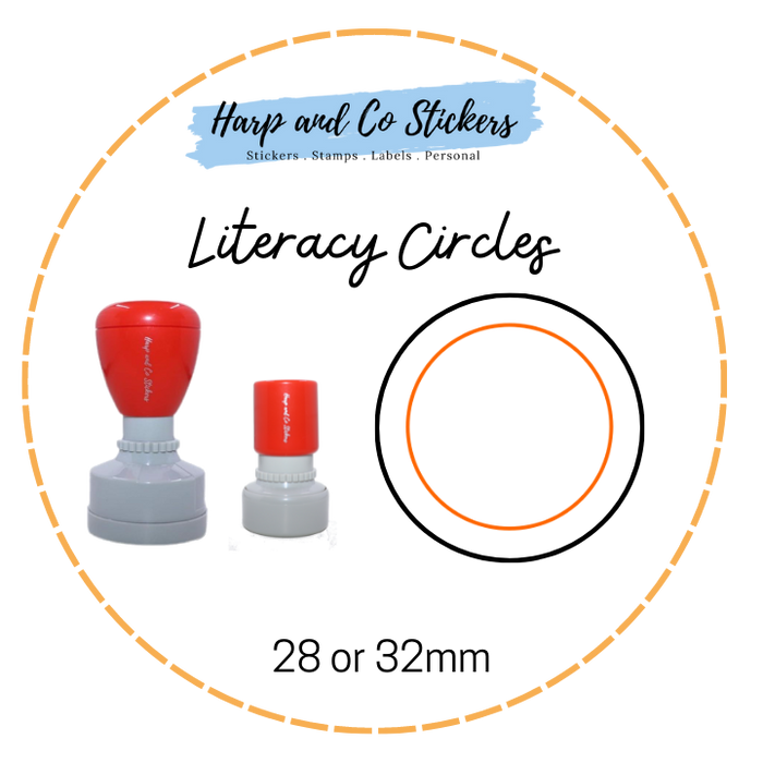 28 or 32mm Round Stamp - Literacy Circles