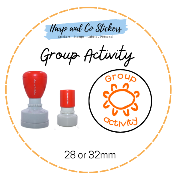 28 or 32mm Round Stamp - Group Activity