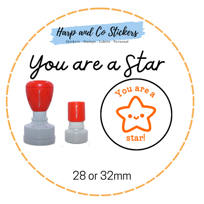 28 or 32mm Round Stamp - You are a Star