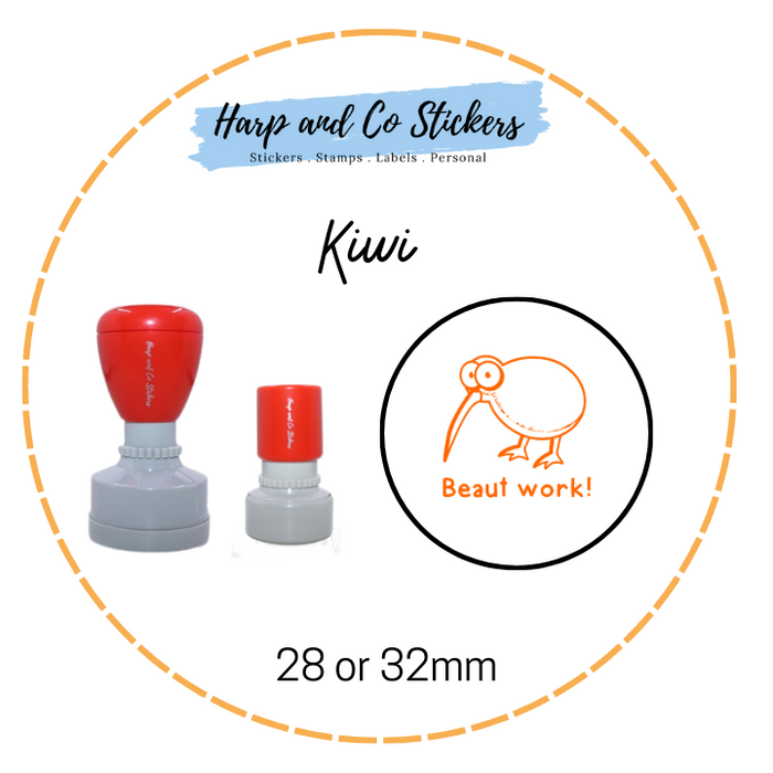 28 or 32mm Round Stamp - Kiwi