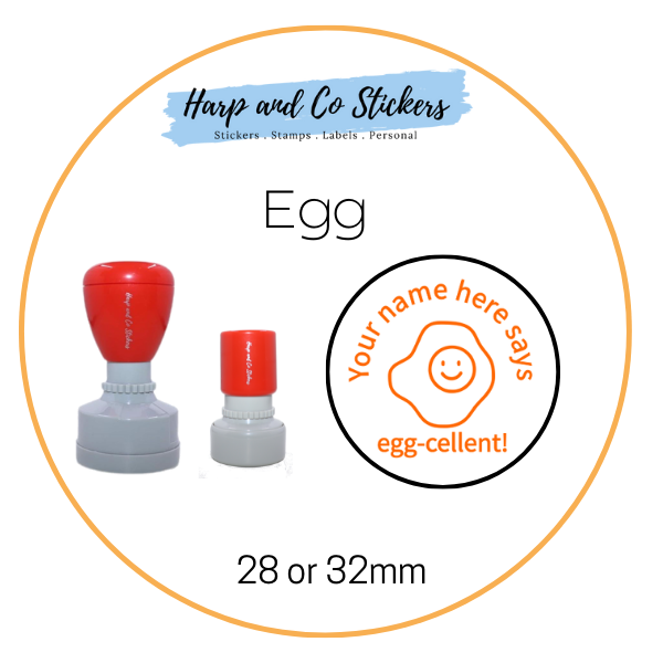 28 or 32mm Personalised Merit Stamp - Egg